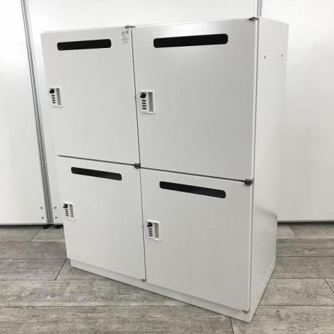 【入替セール】【フリーアドレスやコワーキングオフィスの相棒！】■イトーキ（ITOKI）　シンライン　4人用メールロッカー　■ダイヤル錠式　投函口付　※非常解除キー作成不可の為特別価格！■W900×D450　ホワイト