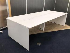 【福岡西店在庫！！】ウチダ製　アルセナシリーズ　ホワイト天板　大人気商品！　4名～6名様用　W3600サイズ　フリーアドレスデスク！！