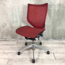 【関東倉庫在庫品】【ワーカーの姿勢をサポートする有名オフィスチェア！】■オカムラ製　バロン　肘無ハイバックチェア　■レッド【弊社使用欄：A00974529】【ECBMC】【在庫入替セール品につき限定特価！】