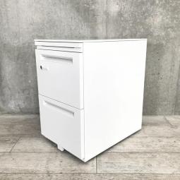 【平机・フリーアドレスデスクのお供に！】■ウチダ（UCHIDA）製　STワゴンシリーズ　3段フリアド用ワゴン　■ホワイト　■ダイヤル錠【ダイヤル錠で鍵を持ち歩く手間なし！】※非常解錠キーは付属していないためご希望のお客様はご連絡ください。