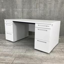 【W1600の両袖机☆】イトーキ　CZR　ホワイト　PCデスク　引き出し　事務机　中古　福岡　博多　天神　九州最大級