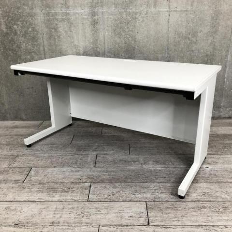 【定価約5万円】【作業効率アップにおすすめ！広々幅1400㎜サイズの平机！】■プラス（PLUS）　フラットラインシリーズ　平机　引き出し付き　■1400×D700×H700㎜　■ホワイト
