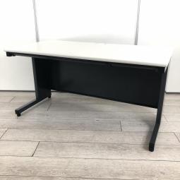 【12台入荷】【ホワイト天板とブラック脚のコントラストがオシャレ！広々使える幅1400㎜！】プラス　フラットライン　ホワイト×ブラック　★